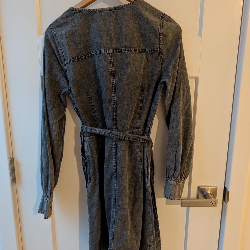 Denim Wrap Dress - Picture 3 of 5
